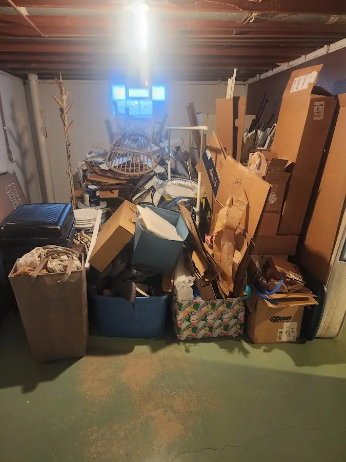 Roll-off dumpster container at job site for 20 Yard Dumpster Rental in Bremen